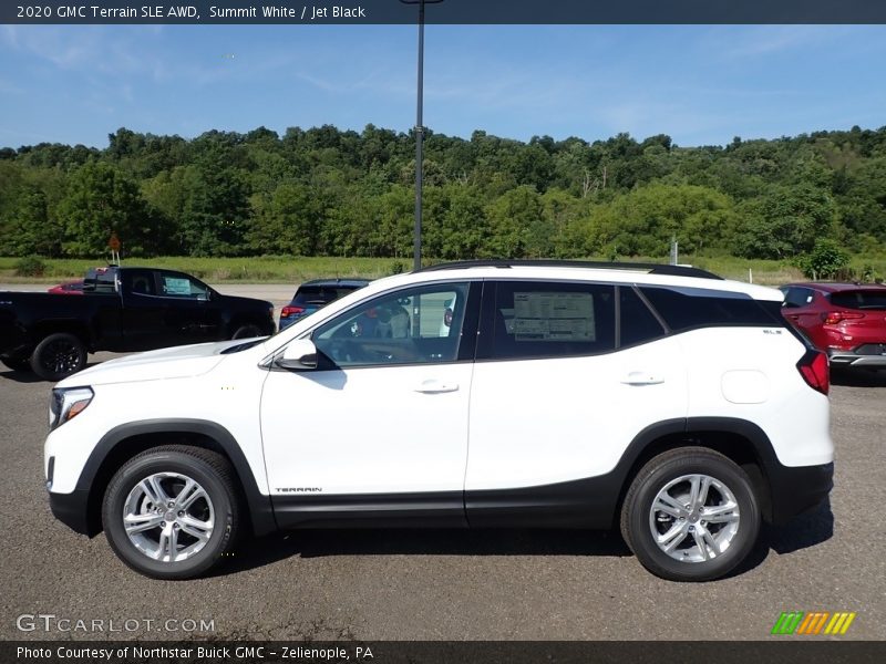 Summit White / Jet Black 2020 GMC Terrain SLE AWD
