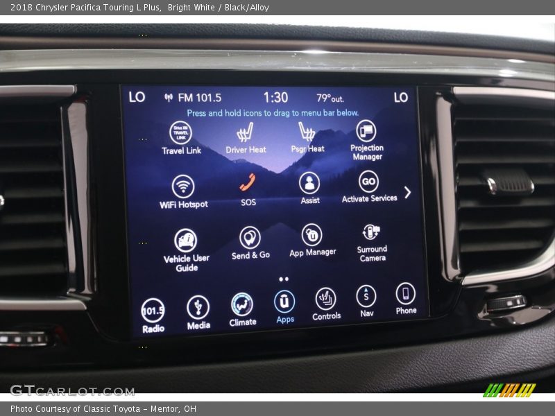 Bright White / Black/Alloy 2018 Chrysler Pacifica Touring L Plus