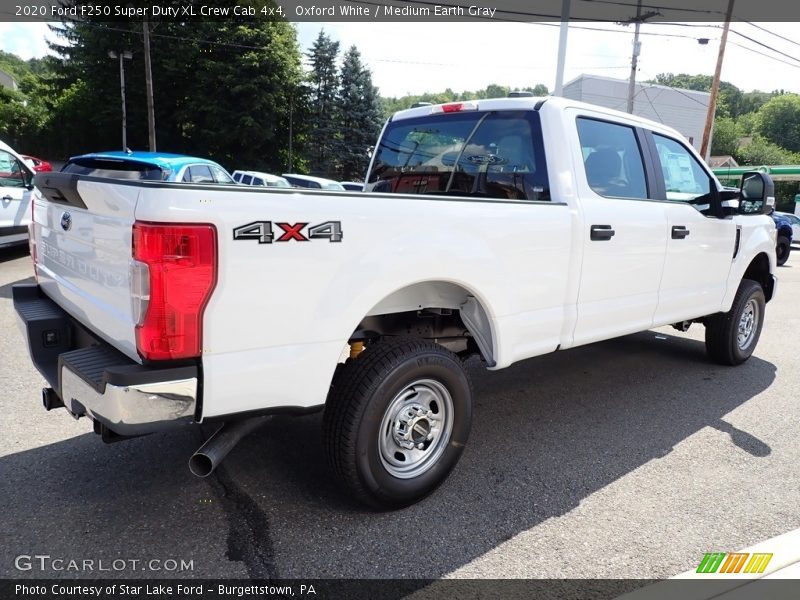 Oxford White / Medium Earth Gray 2020 Ford F250 Super Duty XL Crew Cab 4x4