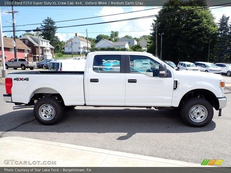 Oxford White / Medium Earth Gray 2020 Ford F250 Super Duty XL Crew Cab 4x4