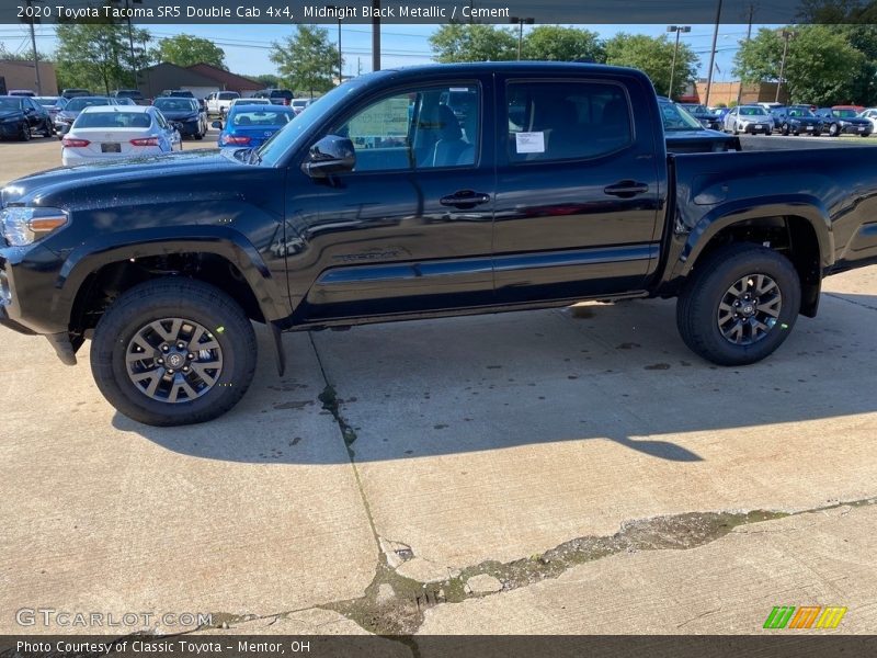 Midnight Black Metallic / Cement 2020 Toyota Tacoma SR5 Double Cab 4x4