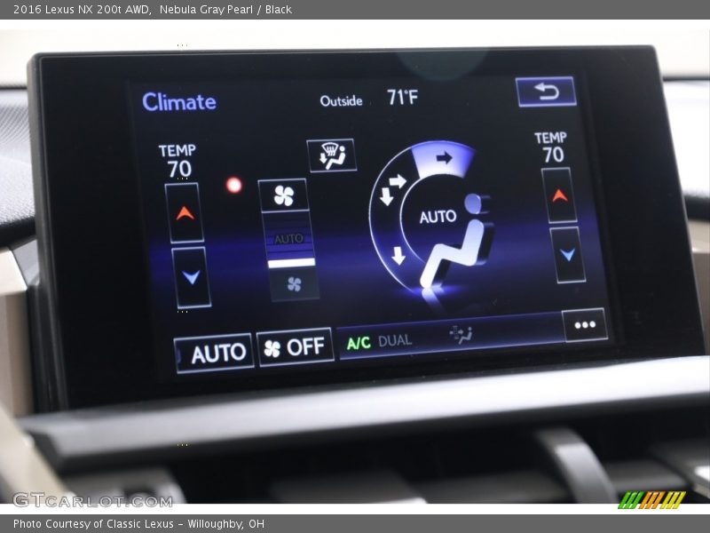 Nebula Gray Pearl / Black 2016 Lexus NX 200t AWD