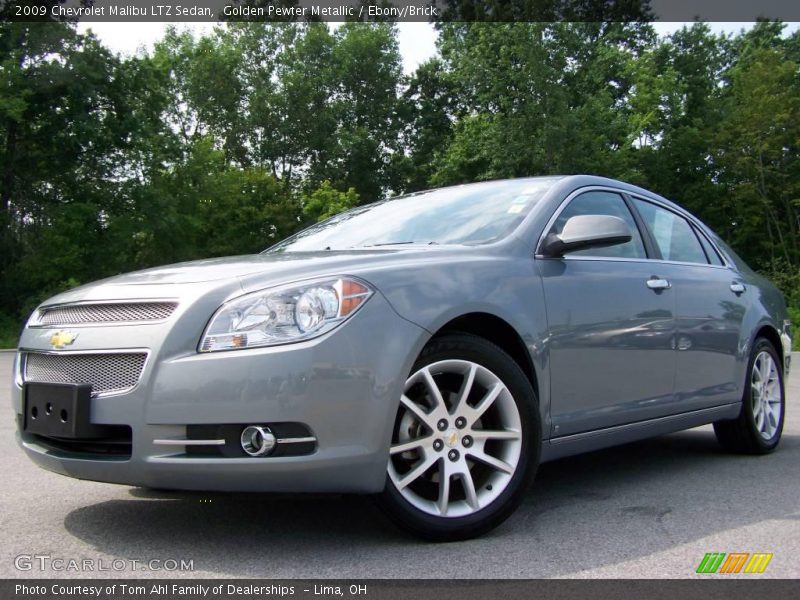 Golden Pewter Metallic / Ebony/Brick 2009 Chevrolet Malibu LTZ Sedan