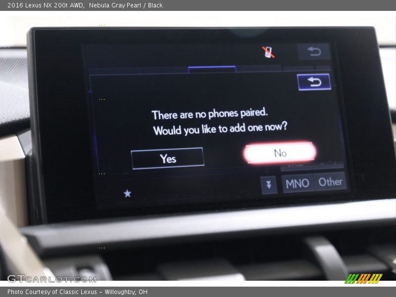 Nebula Gray Pearl / Black 2016 Lexus NX 200t AWD