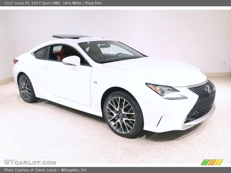 Ultra White / Rioja Red 2017 Lexus RC 300 F Sport AWD