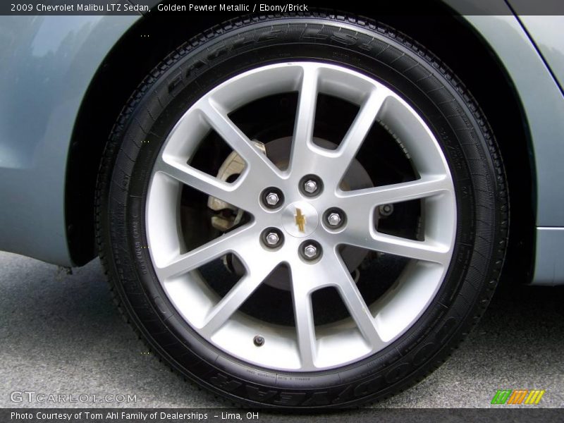 Golden Pewter Metallic / Ebony/Brick 2009 Chevrolet Malibu LTZ Sedan