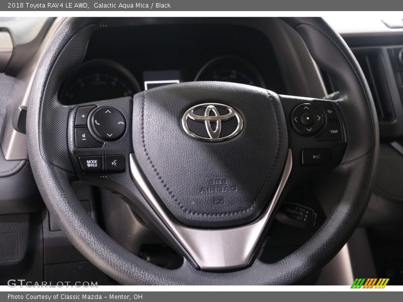 Galactic Aqua Mica / Black 2018 Toyota RAV4 LE AWD