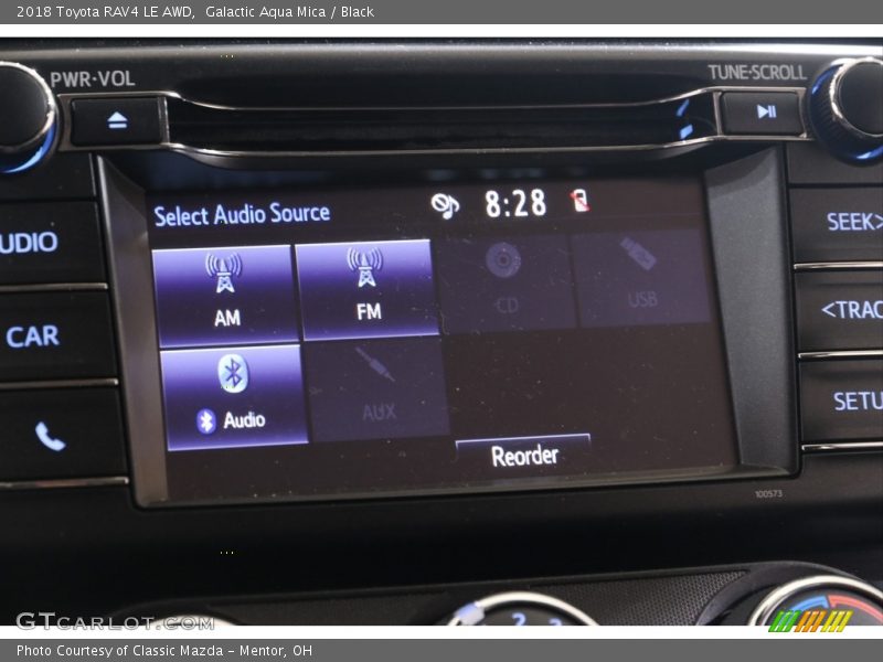 Galactic Aqua Mica / Black 2018 Toyota RAV4 LE AWD