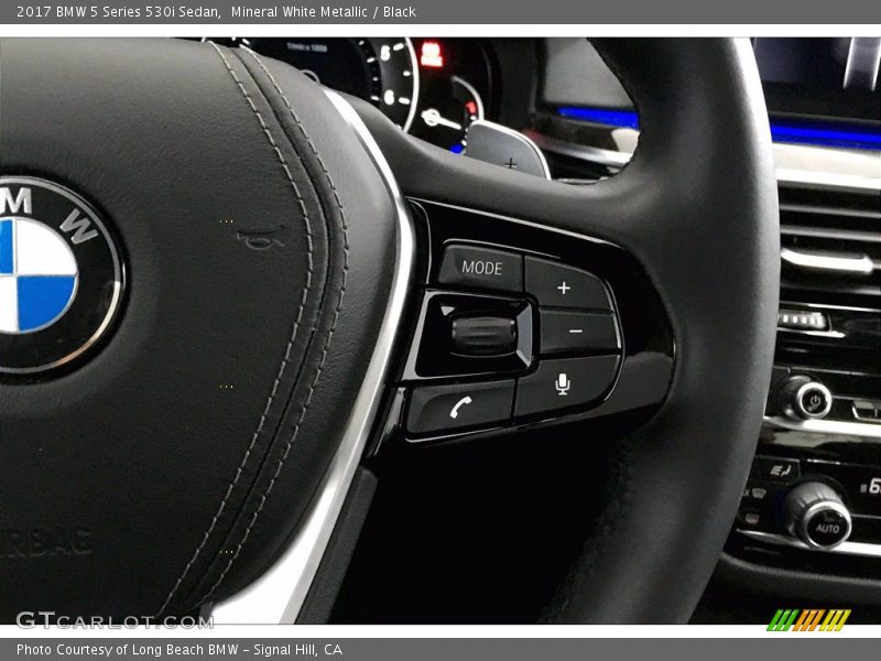 Mineral White Metallic / Black 2017 BMW 5 Series 530i Sedan