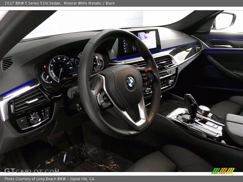 Mineral White Metallic / Black 2017 BMW 5 Series 530i Sedan
