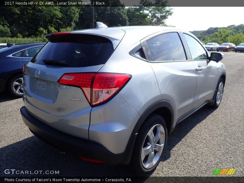Lunar Silver Metallic / Black 2017 Honda HR-V EX AWD