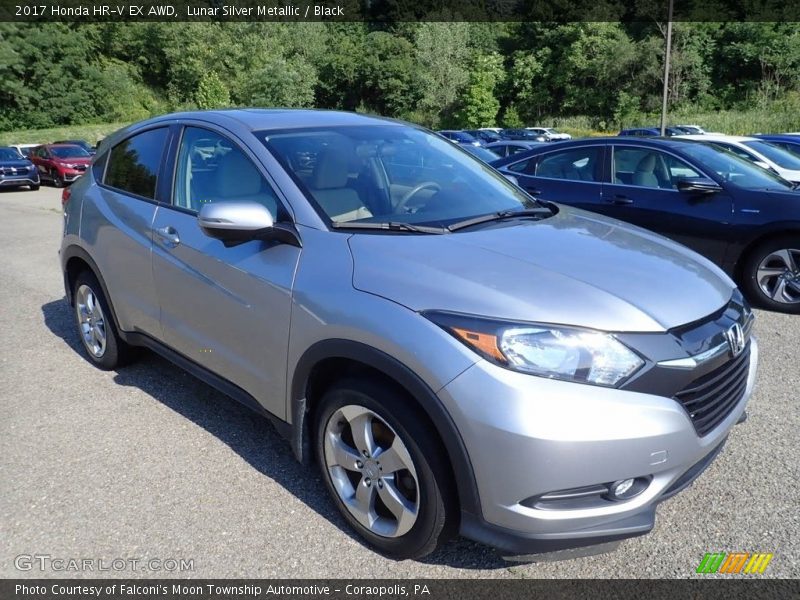 Lunar Silver Metallic / Black 2017 Honda HR-V EX AWD