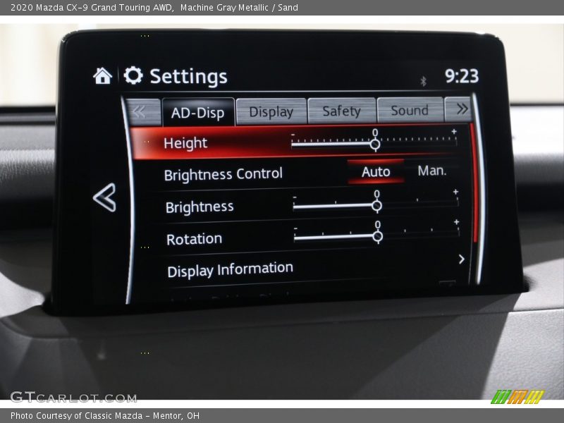 Machine Gray Metallic / Sand 2020 Mazda CX-9 Grand Touring AWD