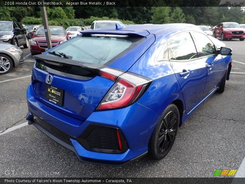 Aegean Blue Metallic / Black 2018 Honda Civic EX Hatchback