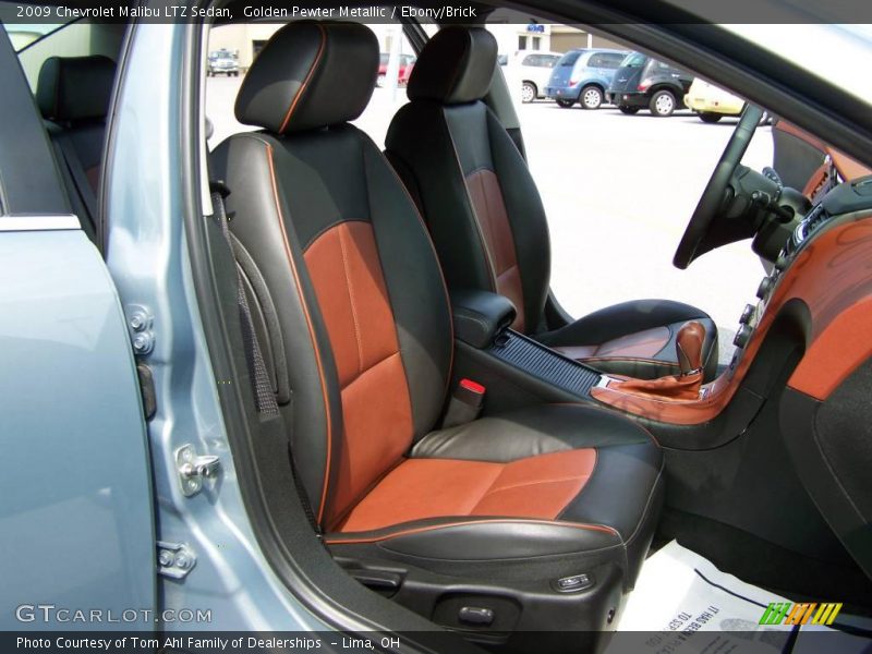 Golden Pewter Metallic / Ebony/Brick 2009 Chevrolet Malibu LTZ Sedan