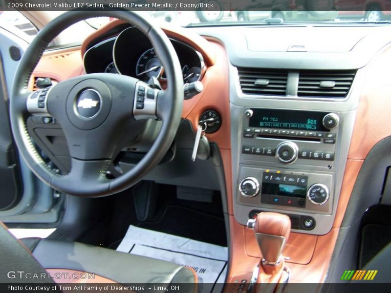 Golden Pewter Metallic / Ebony/Brick 2009 Chevrolet Malibu LTZ Sedan