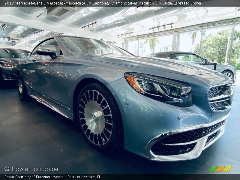 Diamond Silver Metallic / Silk Beige/Espresso Brown 2017 Mercedes-Benz S Mercedes-Maybach S650 Cabriolet