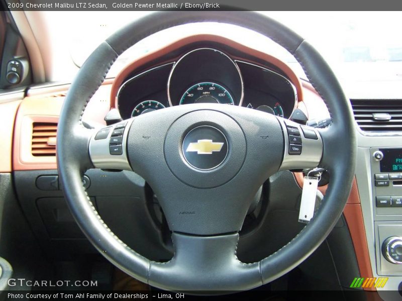 Golden Pewter Metallic / Ebony/Brick 2009 Chevrolet Malibu LTZ Sedan