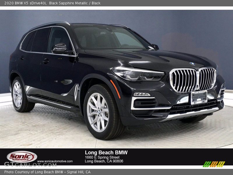 Black Sapphire Metallic / Black 2020 BMW X5 sDrive40i