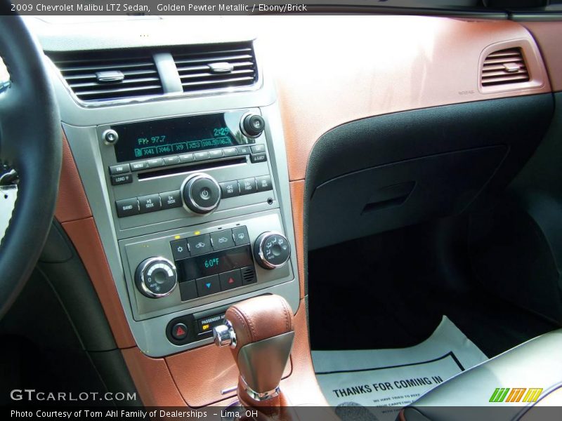 Golden Pewter Metallic / Ebony/Brick 2009 Chevrolet Malibu LTZ Sedan