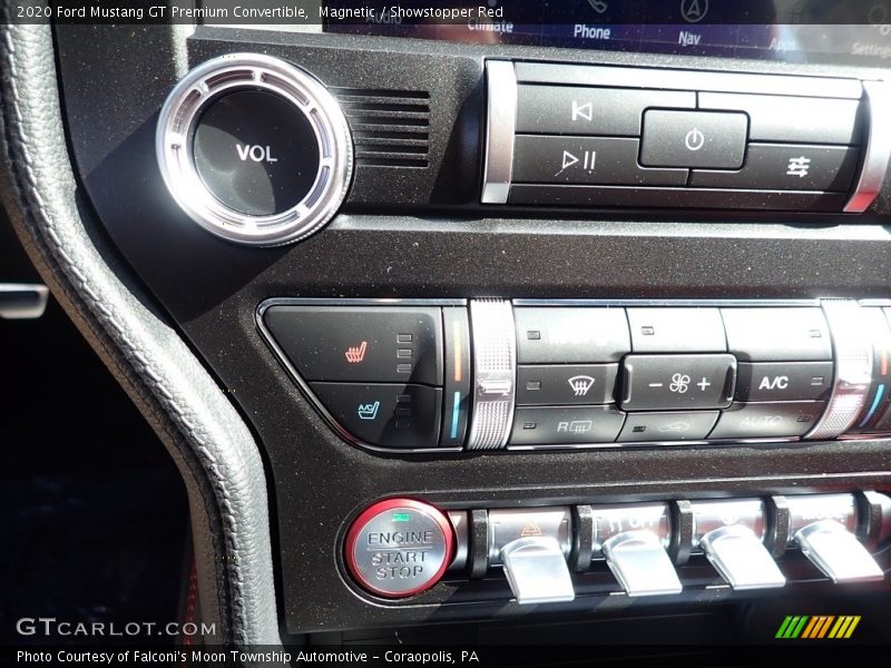 Controls of 2020 Mustang GT Premium Convertible