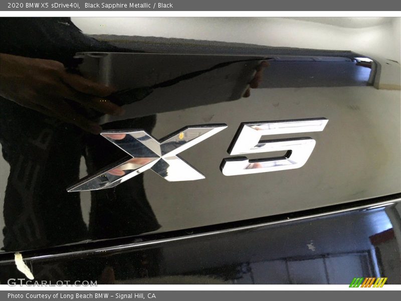 Black Sapphire Metallic / Black 2020 BMW X5 sDrive40i