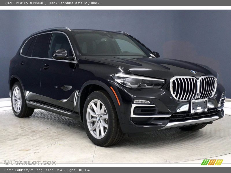 Black Sapphire Metallic / Black 2020 BMW X5 sDrive40i