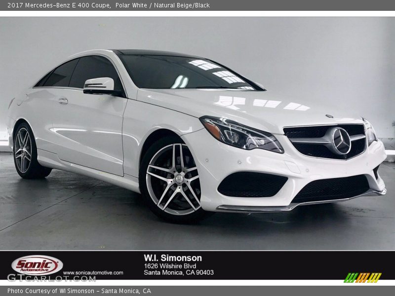Polar White / Natural Beige/Black 2017 Mercedes-Benz E 400 Coupe