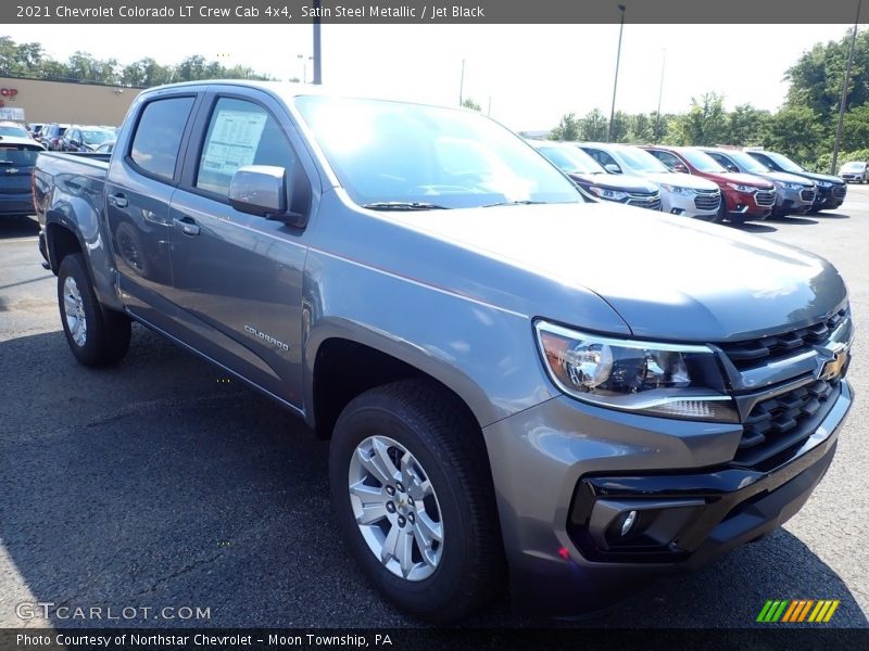 Satin Steel Metallic / Jet Black 2021 Chevrolet Colorado LT Crew Cab 4x4