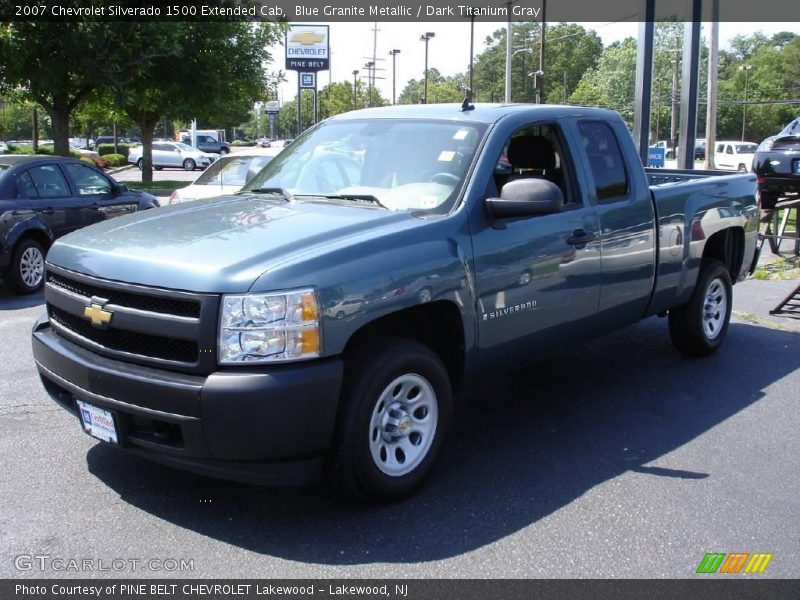 Blue Granite Metallic / Dark Titanium Gray 2007 Chevrolet Silverado 1500 Extended Cab