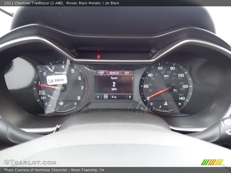 Mosaic Black Metallic / Jet Black 2021 Chevrolet TrailBlazer LS AWD