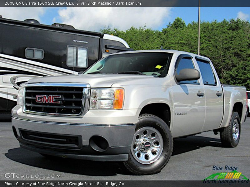Silver Birch Metallic / Dark Titanium 2008 GMC Sierra 1500 SLE Crew Cab