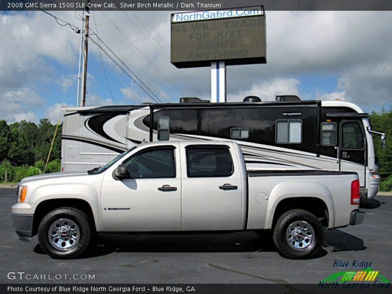 Silver Birch Metallic / Dark Titanium 2008 GMC Sierra 1500 SLE Crew Cab