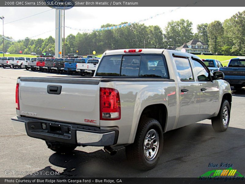 Silver Birch Metallic / Dark Titanium 2008 GMC Sierra 1500 SLE Crew Cab