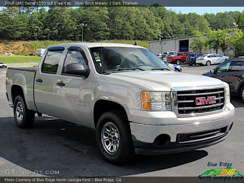 Silver Birch Metallic / Dark Titanium 2008 GMC Sierra 1500 SLE Crew Cab