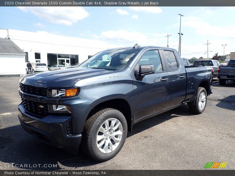 Shadow Gray Metallic / Jet Black 2020 Chevrolet Silverado 1500 Custom Double Cab 4x4