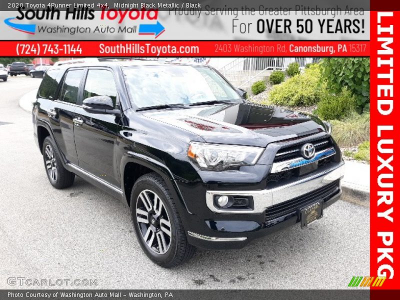 Midnight Black Metallic / Black 2020 Toyota 4Runner Limited 4x4