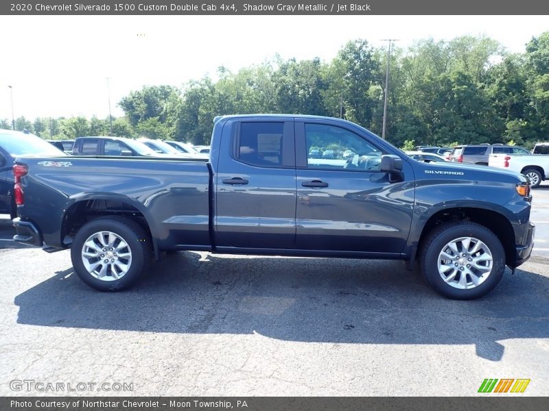 Shadow Gray Metallic / Jet Black 2020 Chevrolet Silverado 1500 Custom Double Cab 4x4