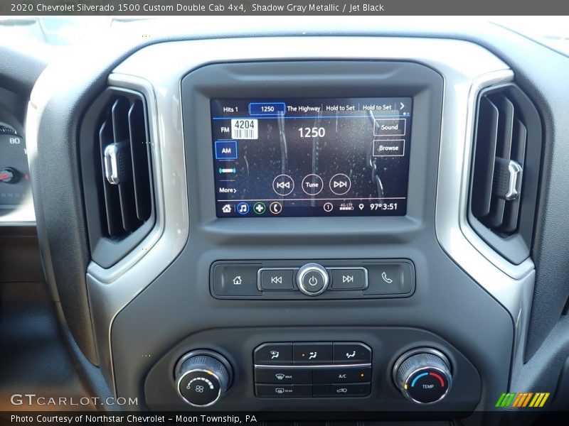 Shadow Gray Metallic / Jet Black 2020 Chevrolet Silverado 1500 Custom Double Cab 4x4