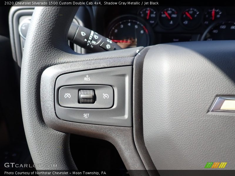 Shadow Gray Metallic / Jet Black 2020 Chevrolet Silverado 1500 Custom Double Cab 4x4
