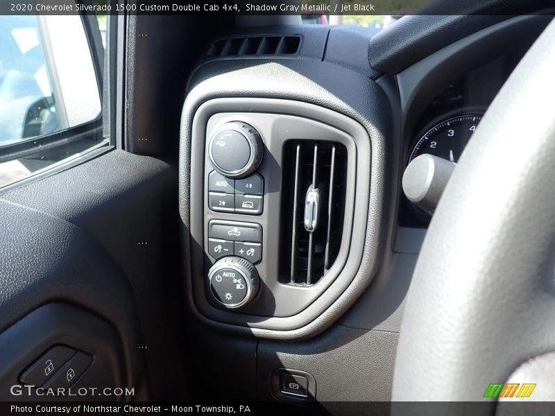 Shadow Gray Metallic / Jet Black 2020 Chevrolet Silverado 1500 Custom Double Cab 4x4