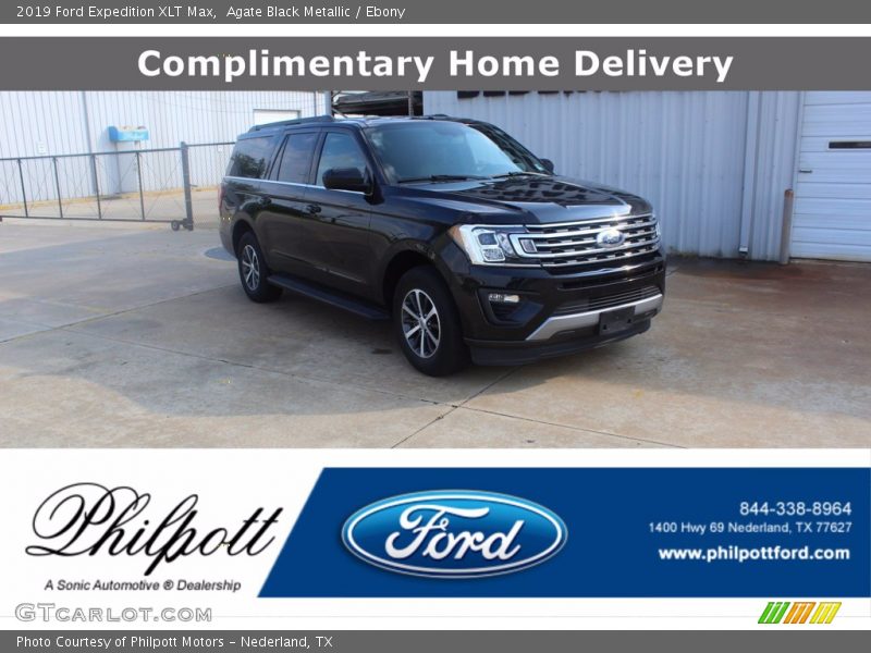 Agate Black Metallic / Ebony 2019 Ford Expedition XLT Max