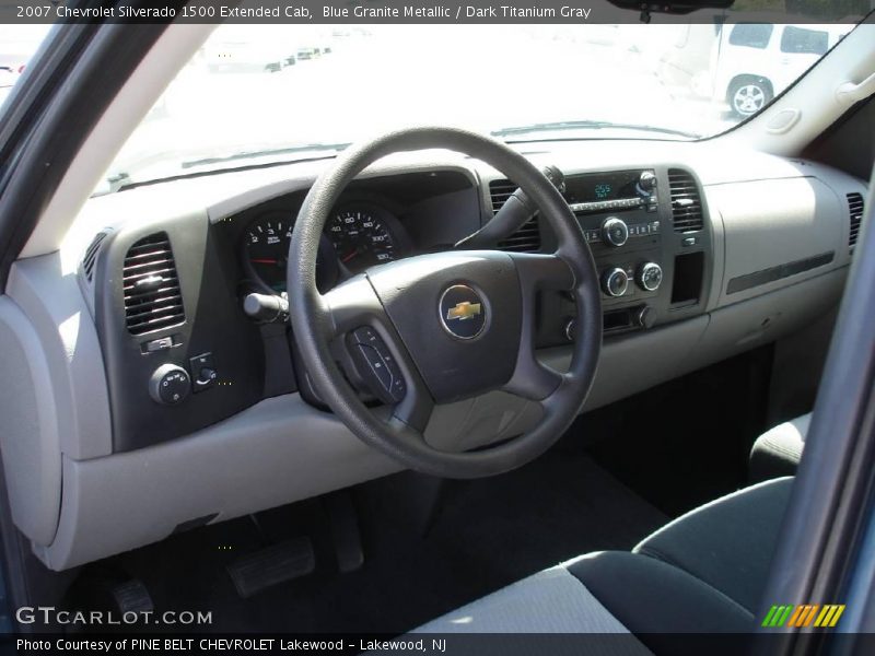 Blue Granite Metallic / Dark Titanium Gray 2007 Chevrolet Silverado 1500 Extended Cab