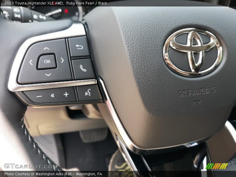 Ruby Flare Pearl / Black 2020 Toyota Highlander XLE AWD