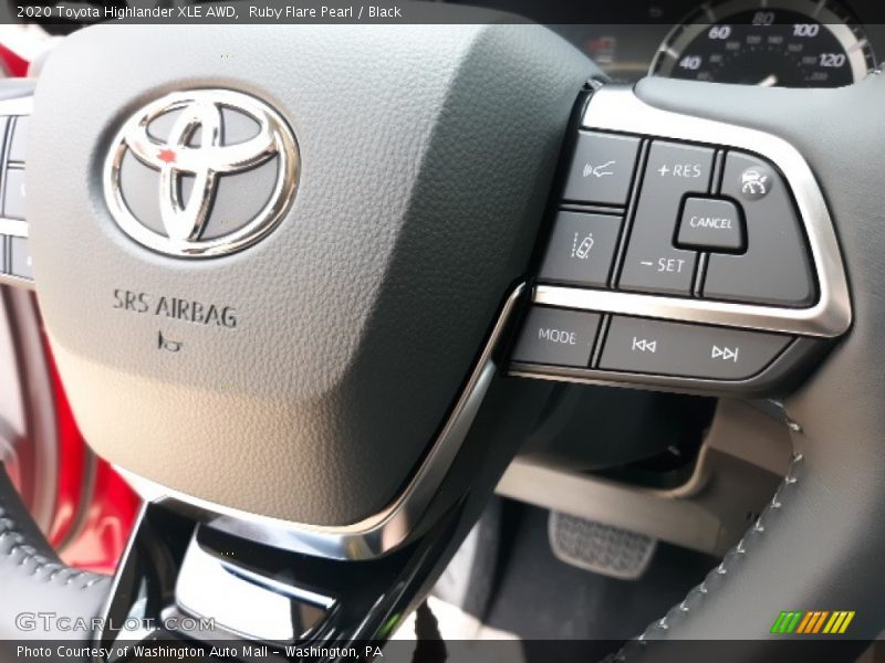 Ruby Flare Pearl / Black 2020 Toyota Highlander XLE AWD