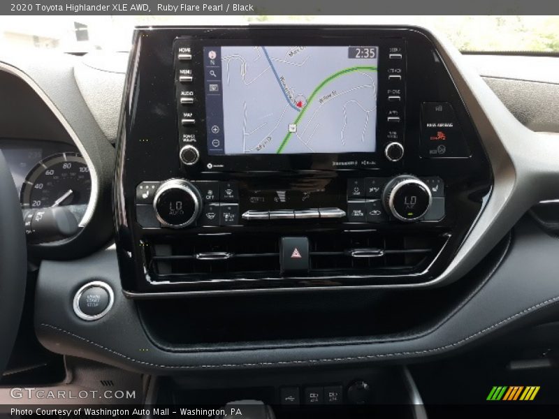 Ruby Flare Pearl / Black 2020 Toyota Highlander XLE AWD