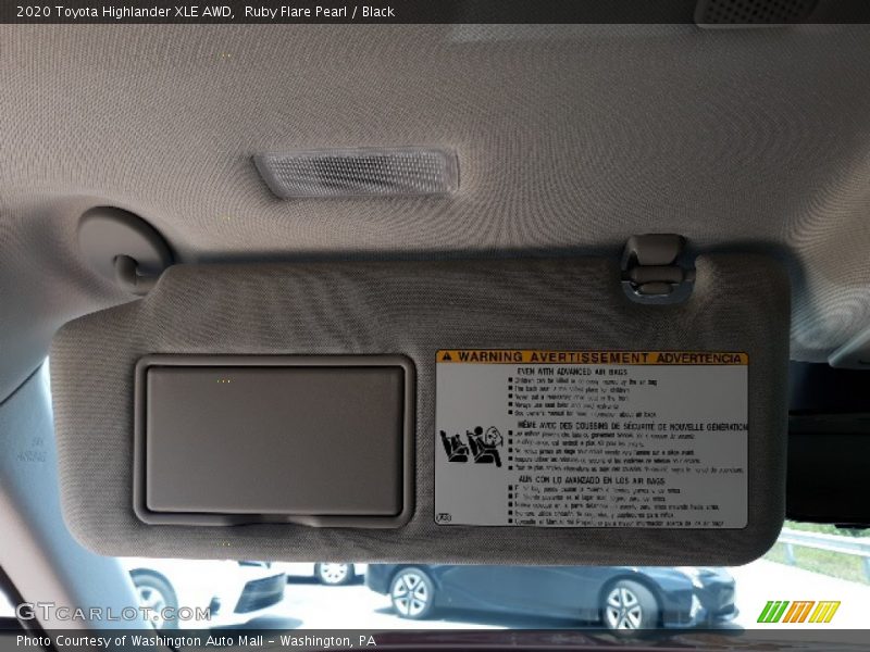 Ruby Flare Pearl / Black 2020 Toyota Highlander XLE AWD