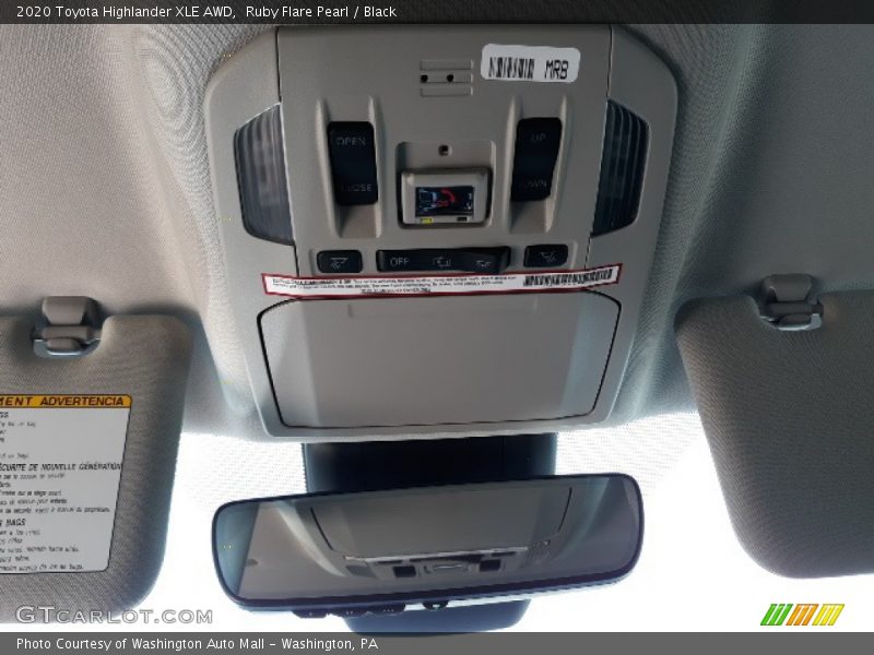Ruby Flare Pearl / Black 2020 Toyota Highlander XLE AWD