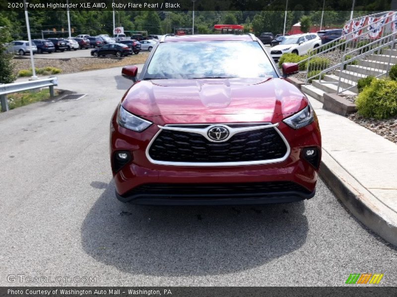 Ruby Flare Pearl / Black 2020 Toyota Highlander XLE AWD