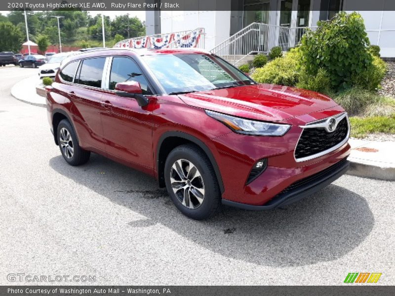Ruby Flare Pearl / Black 2020 Toyota Highlander XLE AWD